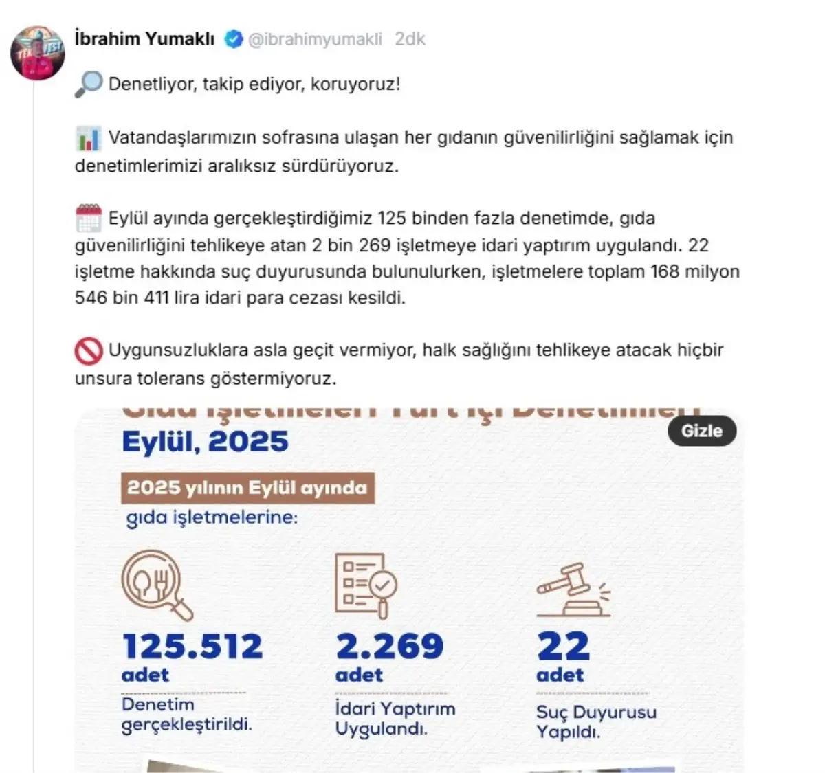 gida guvenligi denetimlerinde 168 milyon lira ceza 2Kc3fR7m